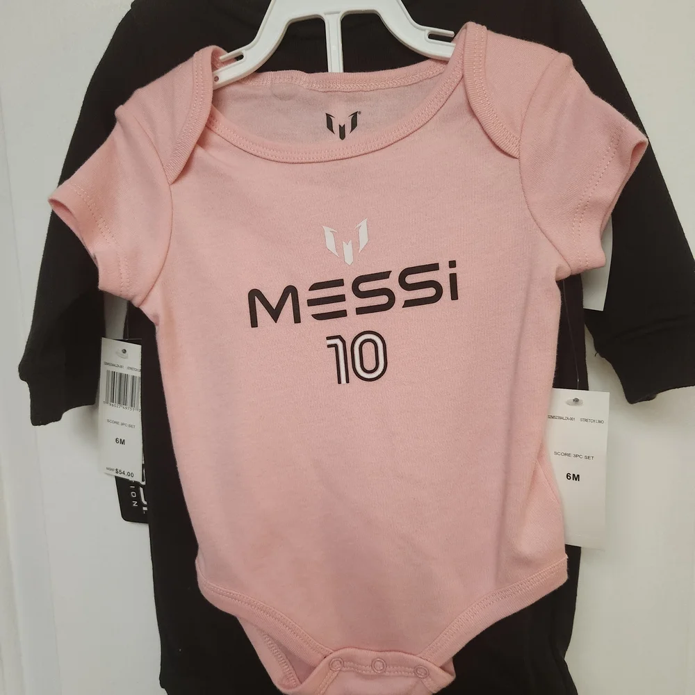 Black and Pink Messi Toddler Outfit